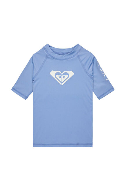 Whole Hearted SS Lycra Blue Short Sleeve Swimmer Girls Sport T-Shirt