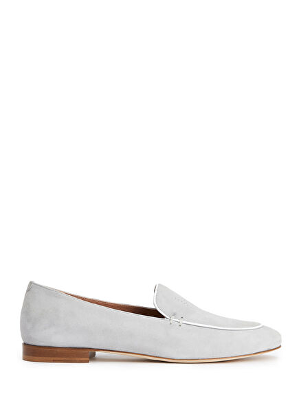 Grey Women's Leather Loafer