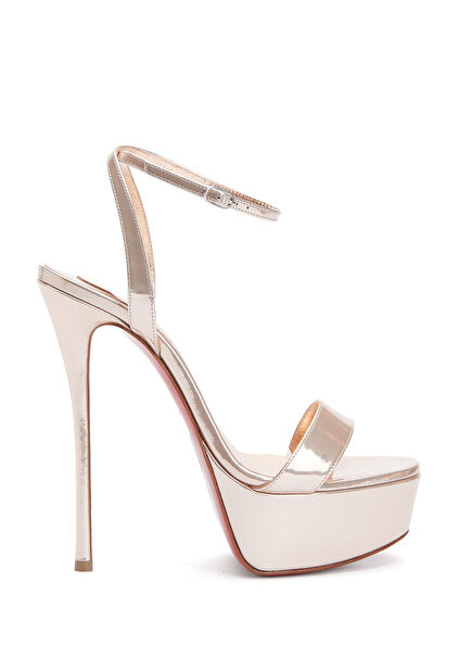 Loubi Rose Gold Kadın Deri Sandalet