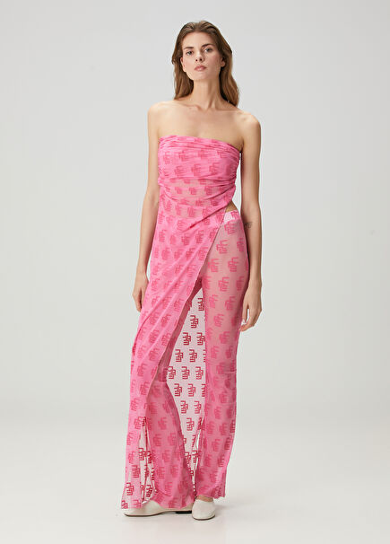 Sahra Pink Maxi Tulle Dress