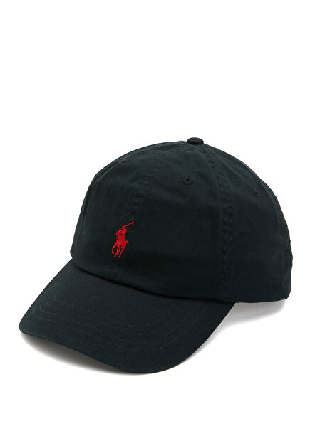 Black Logo Embroidered Men's Cap