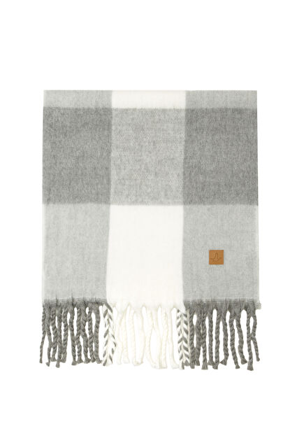 Ekose Desenli Kadın Atkı