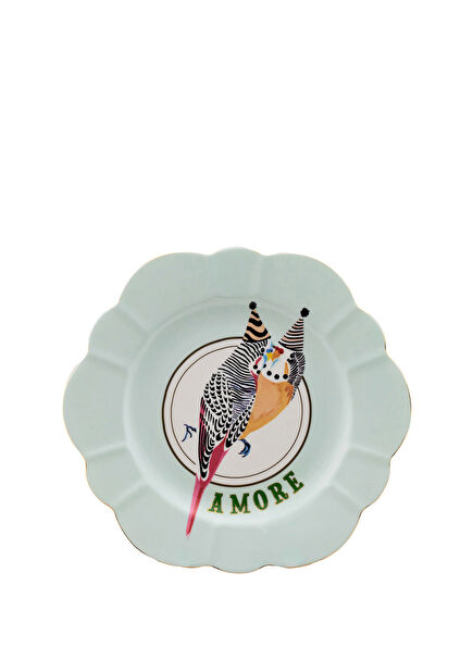 Animals Papağan Baskılı Porselen Tabak