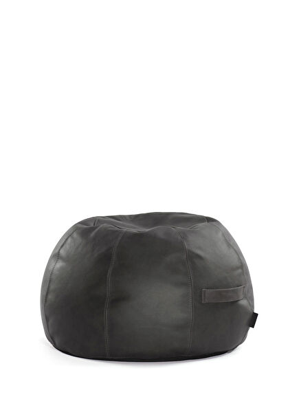 Taboo Utter Koyu Gri Deri Puf