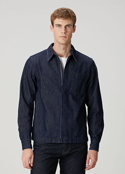 Navy Blue Denim Shirt