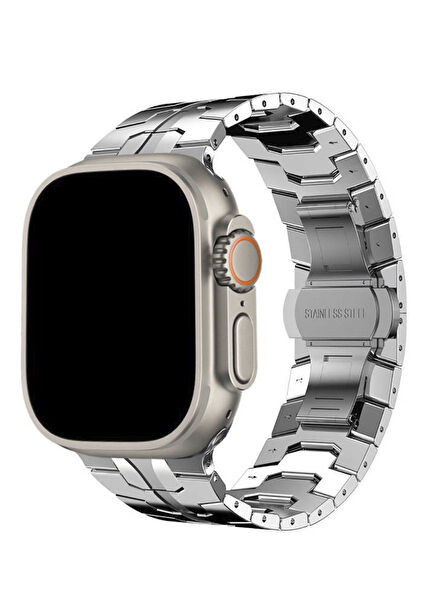 Apple Watch Uyumlu 44/45/46/49 mm Riot Loop Çelik Kordon