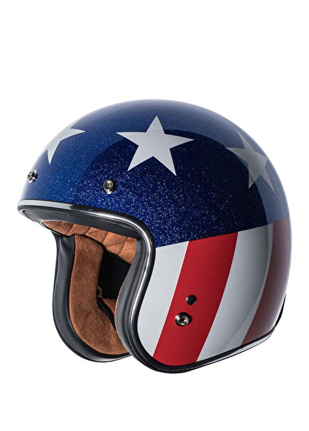 T-50 Del Mar Captain Vegas Renkli Unisex Açık Motosiklet Kaskı