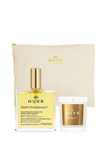 Huile Prodıgıeuse Dry Oil + Prodıgıeuse Scented Candle + Bag Set