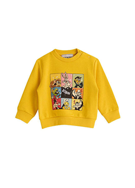 Yellow Cotton Long Sleeve Baby Boy Sweatshirt