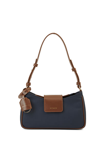 Nyluxe Navy Blue Tan Women's Shoulder Bag