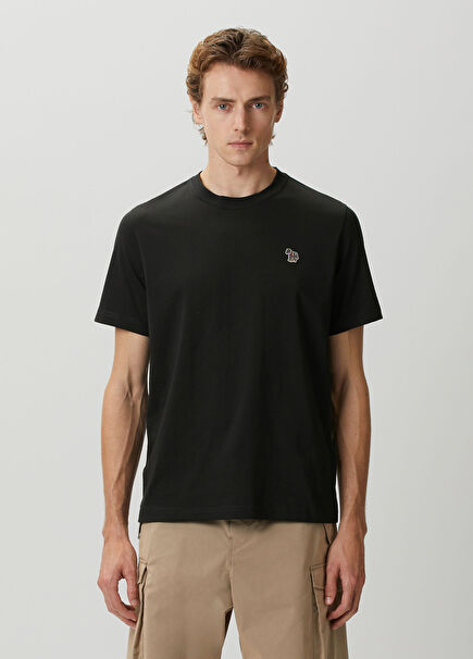 Regular Fit Black Organic Cotton T-Shirt