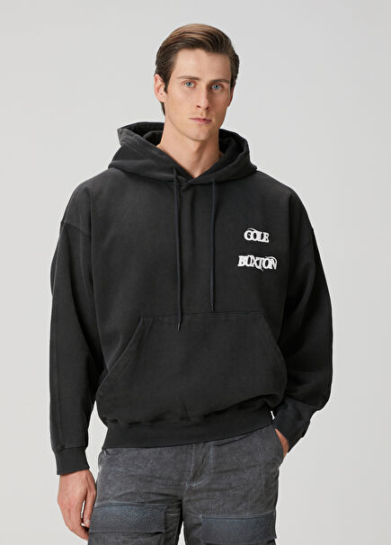 Balearic Navy Blue Hooded Sweatshirt