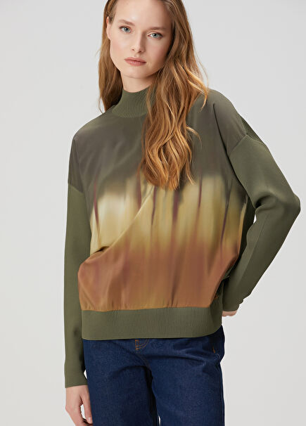 Khaki Tie-Dye Sweater