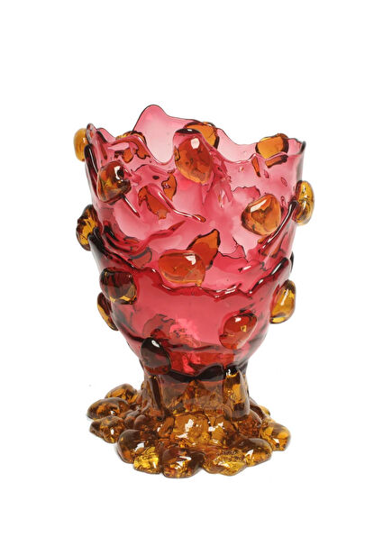 Nugget S Fuchsia Amber Vase
