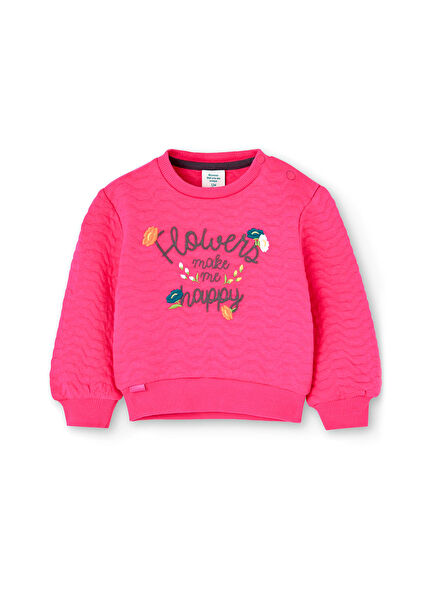Koyu Pembe Kız Çocuk Sweatshirt