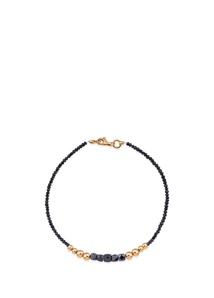 Cube Series Black Diamond 18K Gold Men's Bracelet