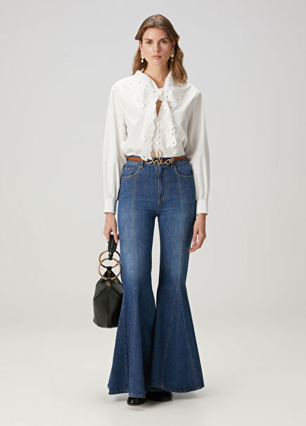Blue Flare Leg Jeans