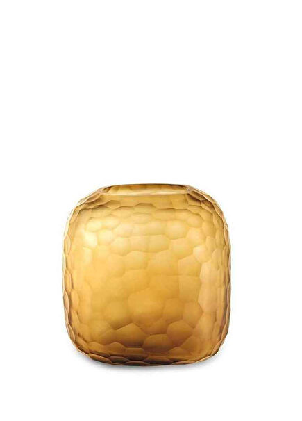 Somba Clear Gold Glass Medium Vase