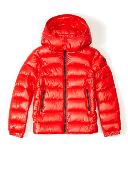 Niles Red Hooded Boy's Puff Coat