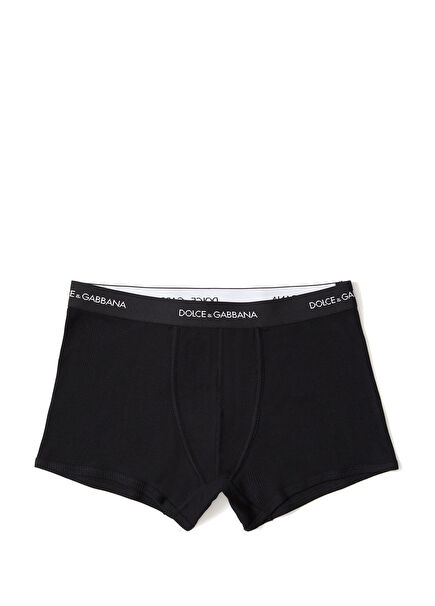 Siyah Logolu Erkek Boxer