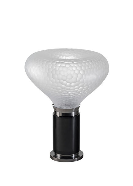 Su'me Black Blown Glass Marble Base Table Lamp