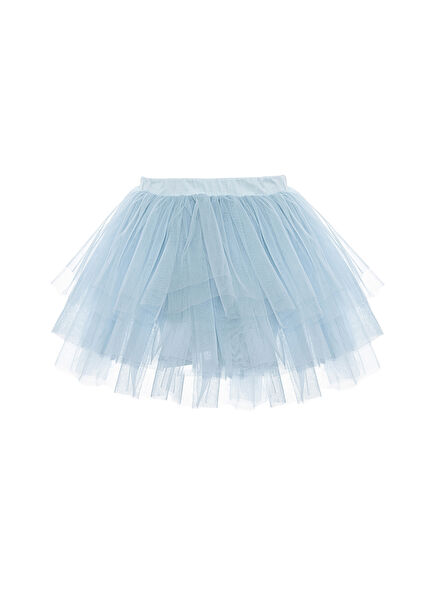 Mavi İçi Şortlu Kız Çocuk Tütü Etek