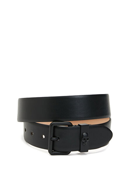 Black Mens Leather Belt