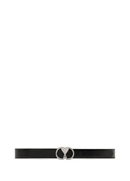 Black Women's Leather Belt