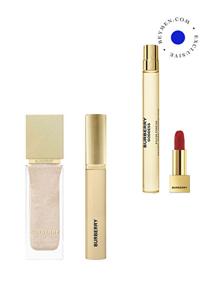 Beyond Wear Radiance Primer + Beyond Volume Mascara 01 Intense Black + Goddess EDP Penspray + Mini Lipstick Makeup Set