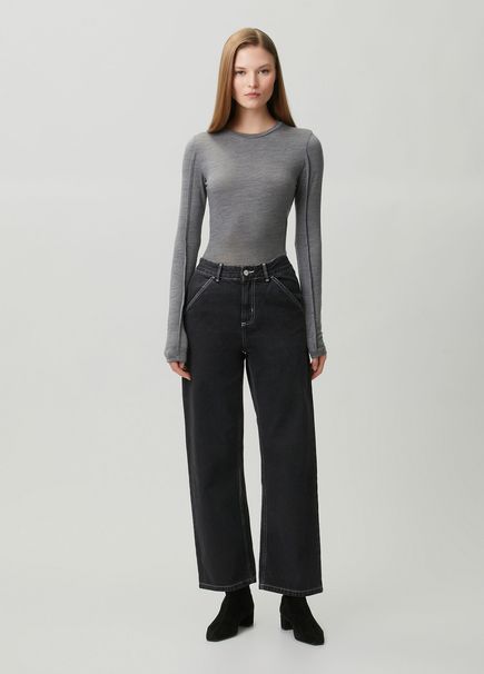 Simple Siyah Jean Pantolon