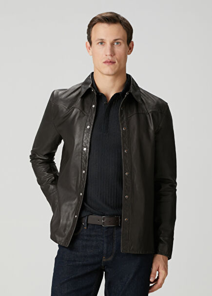 Kahverengi Deri Ceket