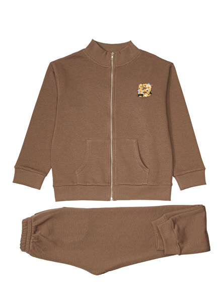 Kahverengi Kız Çocuk Eşofman Takımı