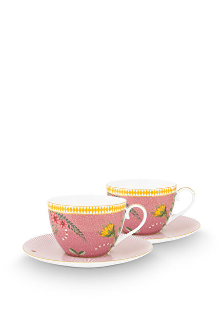 La Majorelle Patterned 2-Piece Porcelain Teacup Se