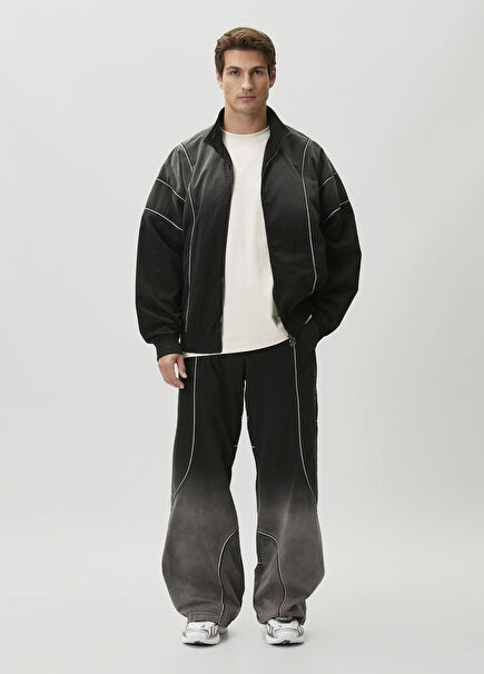Black Waist Corded Pants