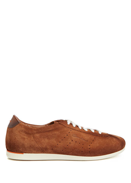 Tan Women's Suede Sneakers