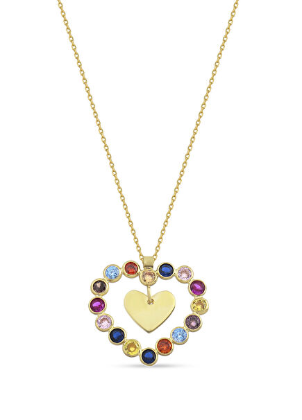 Bouquet Heart 14K Gold Women's Necklace
