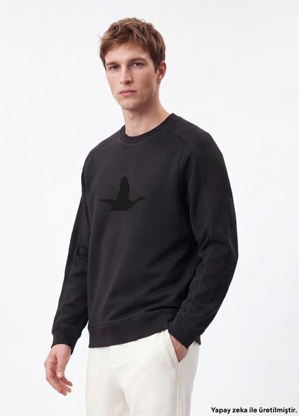 Anthracite Goose Logo Oversized Sweatshirt