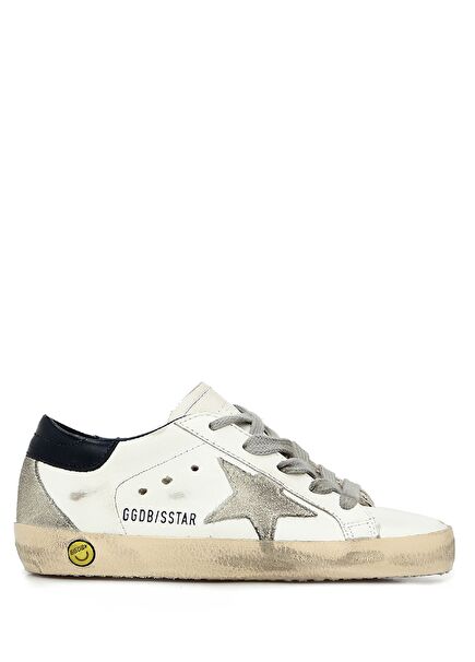 Superstar Beyaz Gri Unisex Çocuk Deri Sneaker