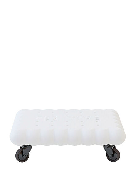 Tea Time White Coffee Table with Wheels