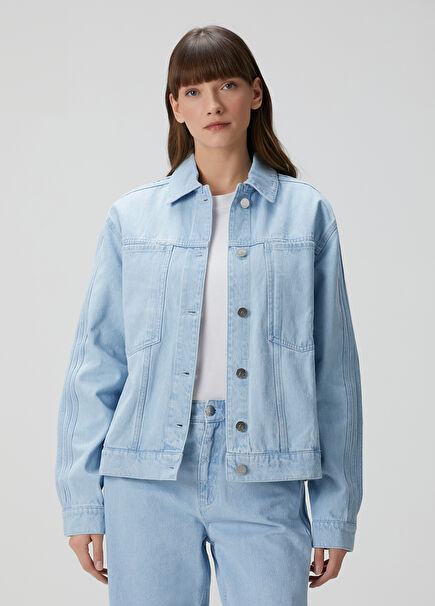 Premium Essentials Mavi Denim Ceket