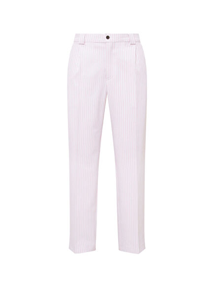 Sleep Talking Beyaz Çizgili Erkek Pantolon