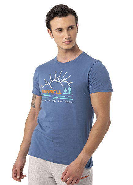 Tobi Mavi Kısa Kollu Erkek T-Shirt