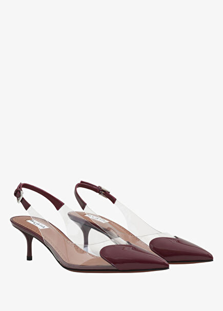 Le Coeur Burgundy Pumps