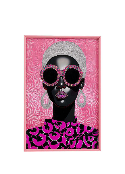 Swinging Sixties Pembe Kanvas Tablo