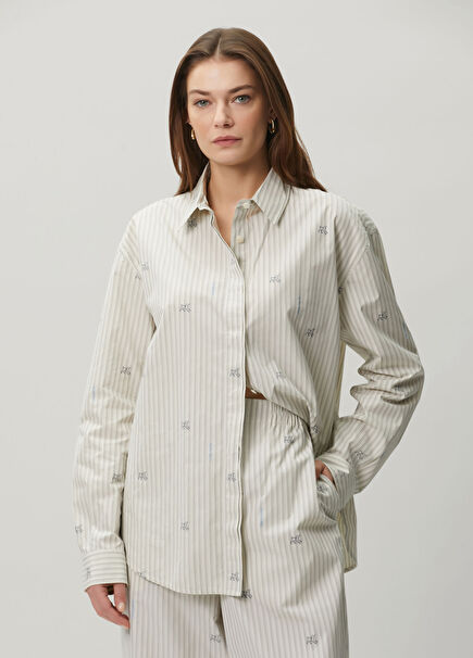 La Chemise Simon Ekru Gömlek