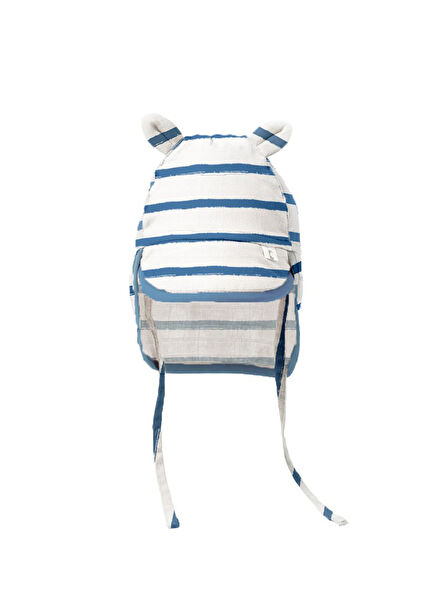 Coco Brush Müslin Ense Korumalı Erkek Bebek Şapka