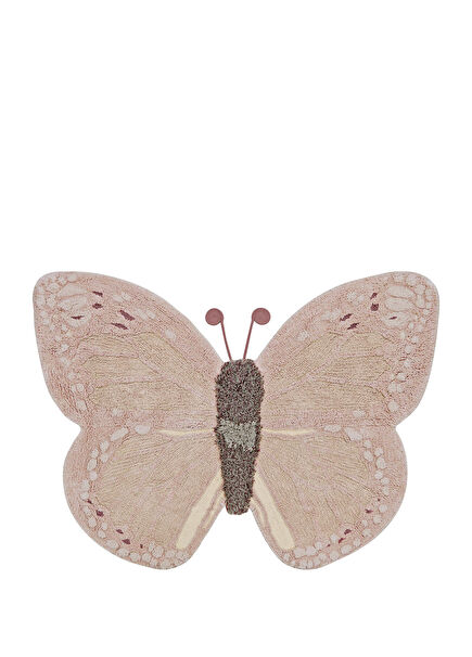 Baby Butterfly Pink Kids Room Rug 90 x 120 cm