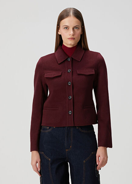 Bordo Yün Ceket
