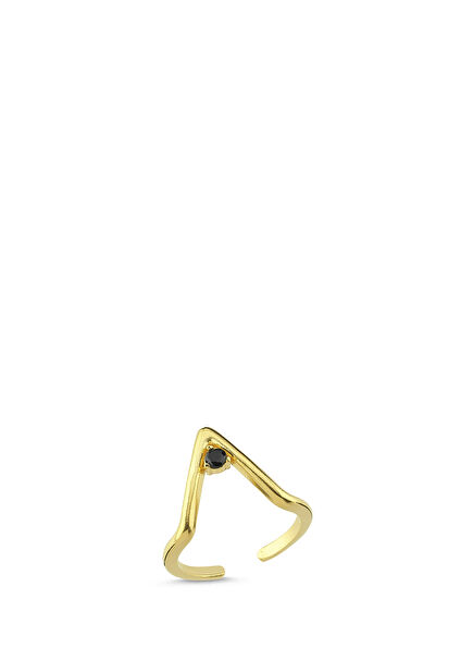 Nadia Black Bronz Üzeri 24 Ayar Altın Kadın Yüzük