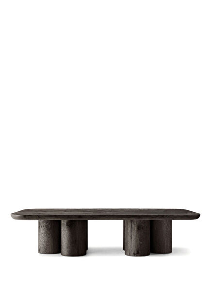 Nora Black Oak Wood Coffee Table 70 x 140 cm